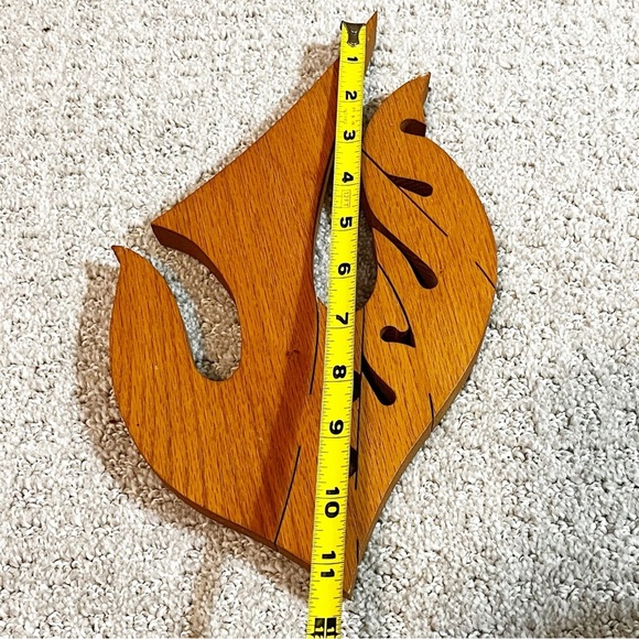 Nature Design Jesus Name Wooden Carving Religious Christian Decor Stylized - Picture 7 of 8